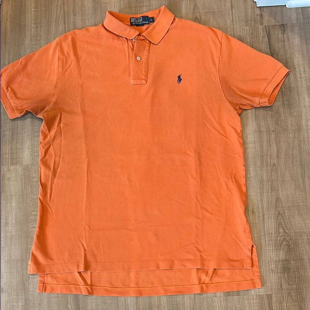 Polo by Ralph Lauren Men's Vibrant Orange Polo Shirt - Picture 2 of 5